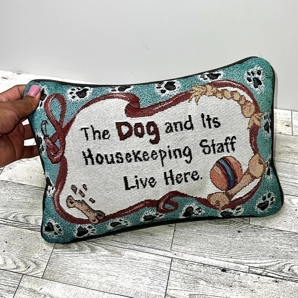 Dog Humor Tapestry Decorative Throw Pillow 6x10
